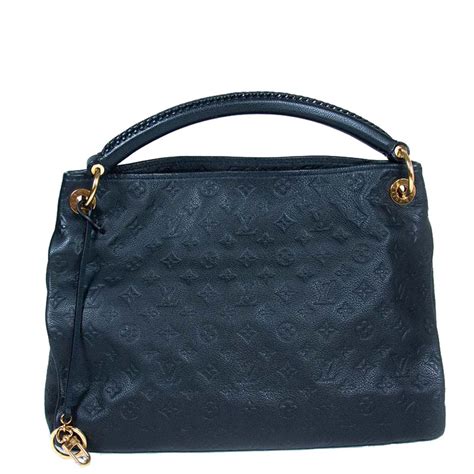 louis vuitton navy leather bag